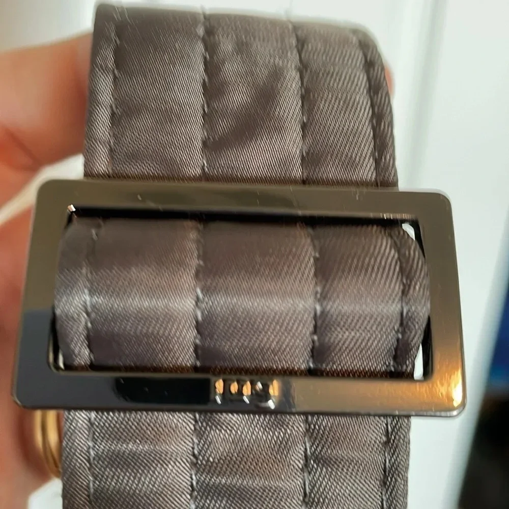 Lug Soar Gunmetal crossbody Quilted shimmer iridescent magnetic close adjustable